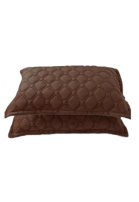 Fundas de almohadas con diseño gamuza 50x75 cm color café-0