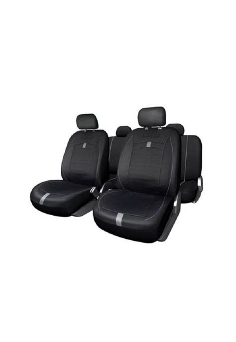 Fundas Cubreasiento B-Equip Ecocuero Universales Negro-0