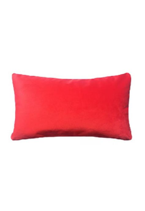Pack de 2 Fundas Terciopelo Liso 30x50 cm Rojo-0