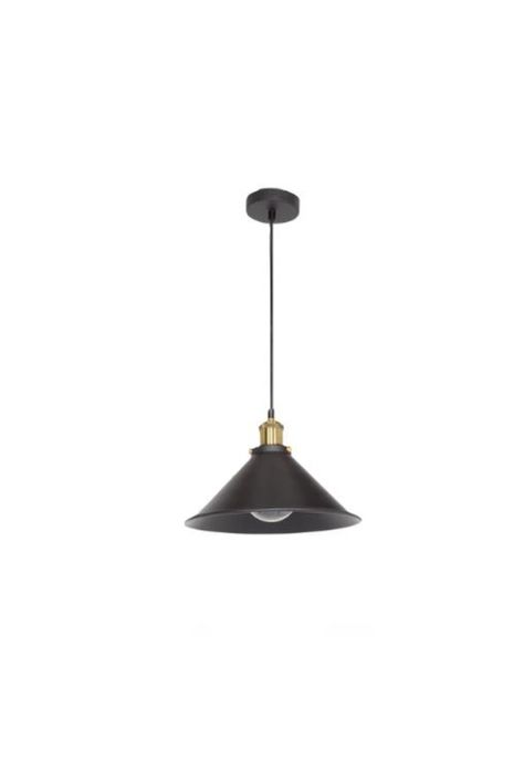 Lámpara colgante techo metal vintage 22 cm color negro-1