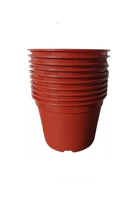 Pack de 10 Maceteros Redondos 16cm Terracota-0