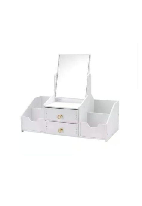 Organizador Maquillaje con Espejo Diseño Rectangular Armable-0