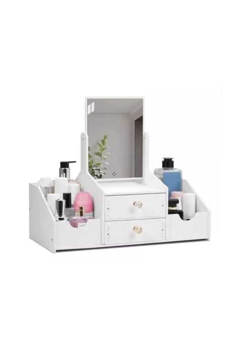 Organizador Maquillaje con Espejo Diseño Rectangular Armable-1