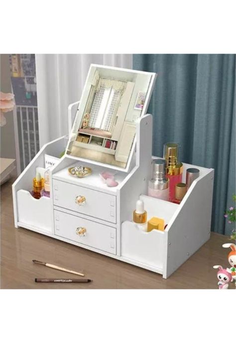 Organizador Maquillaje con Espejo Diseño Rectangular Armable-3