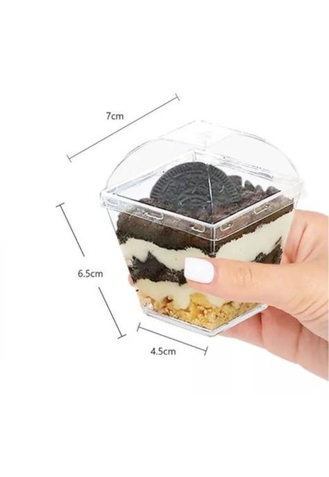 Pack 100 Vasos O Pocillo Tapa Acrílico Postres 210ml-1