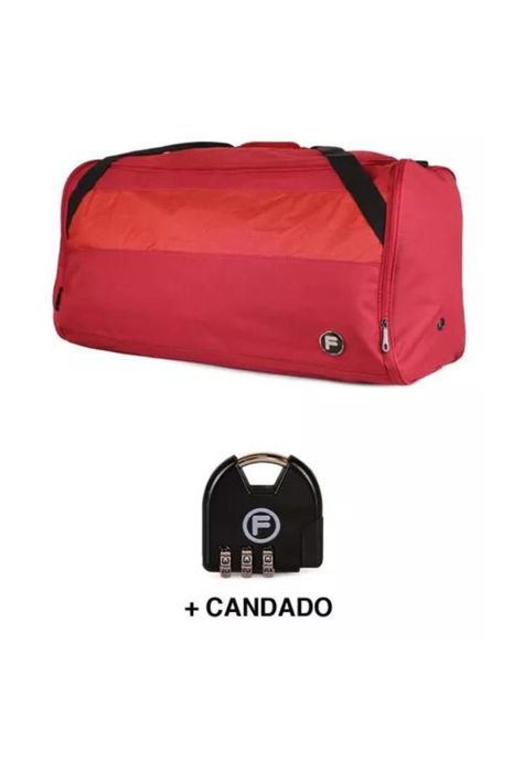 Bolso de viaje con ruedas Kross L, 131 L, rojo con candado-1