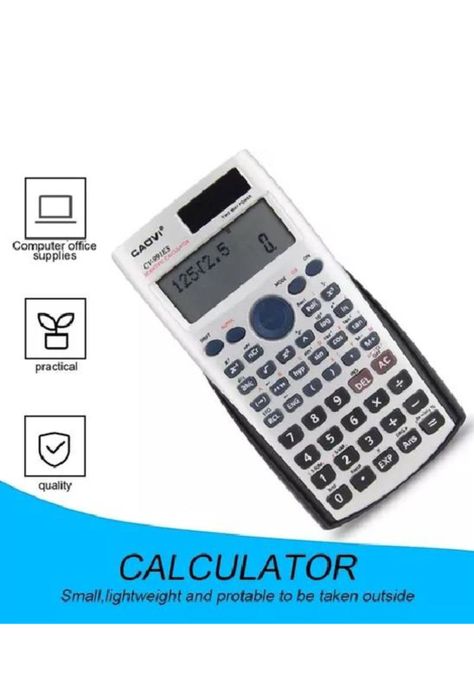 Calculadora científica portátil, 403 funciones, color gris (268006)-5