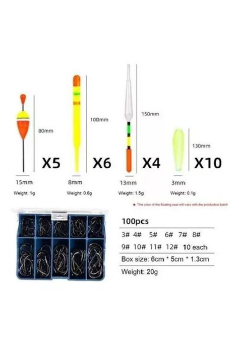 Kit completo de pesca con accesorios, cañas y carretes-4
