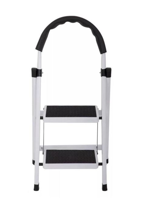 Escalera de acero plegable con 2 escalones color negro-2