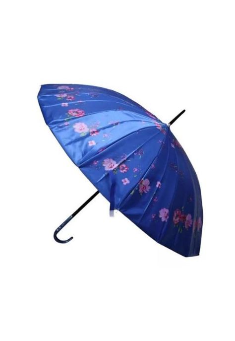 Paraguas plegable varillas automático azul-0