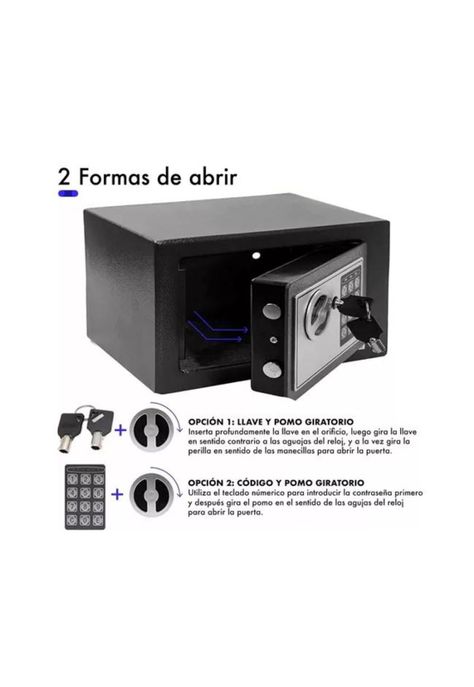 Caja fuerte seguridad electrónica/combinación color negro-4
