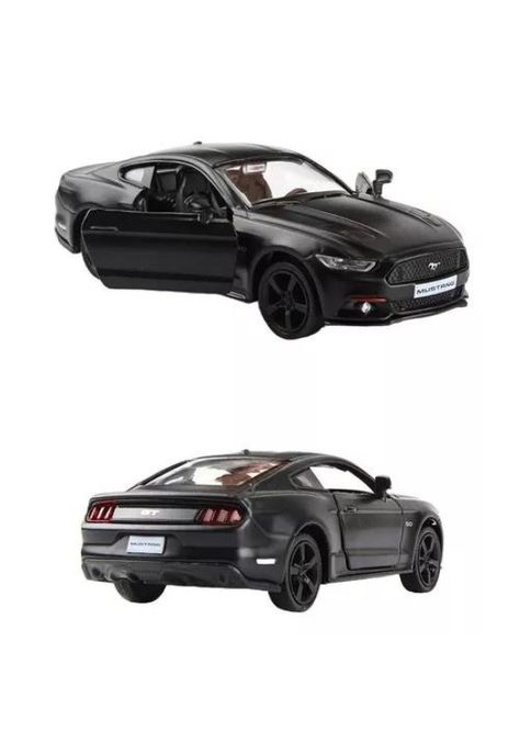 Auto Ford Mustang GT - Negro, Escala 1:36, Coleccionable-0