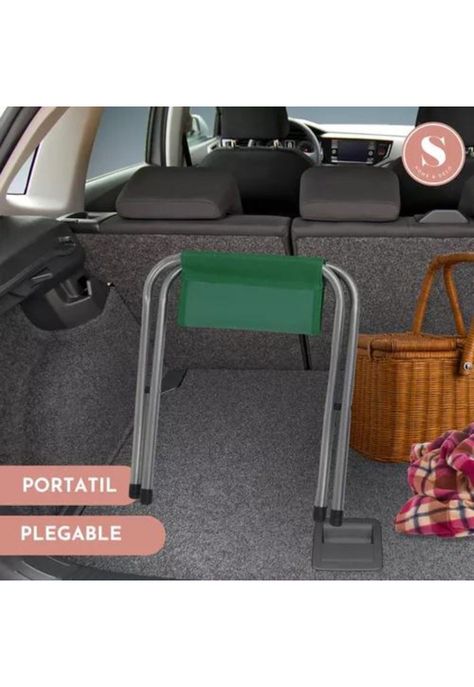 Asiento plegable para camping verde-4