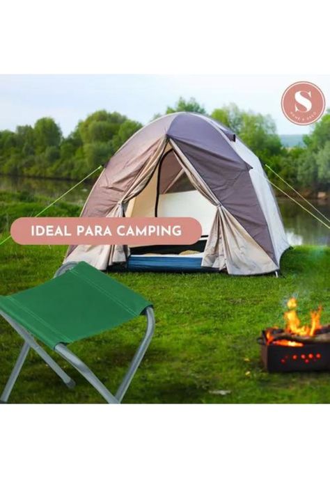 Asiento plegable para camping verde-5