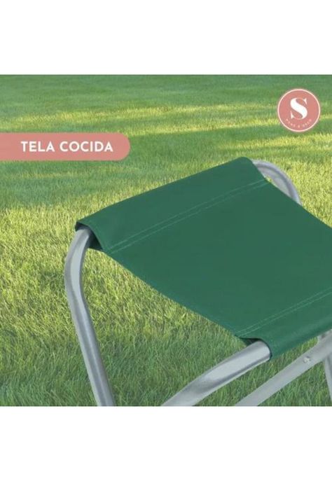 Asiento plegable para camping verde-6