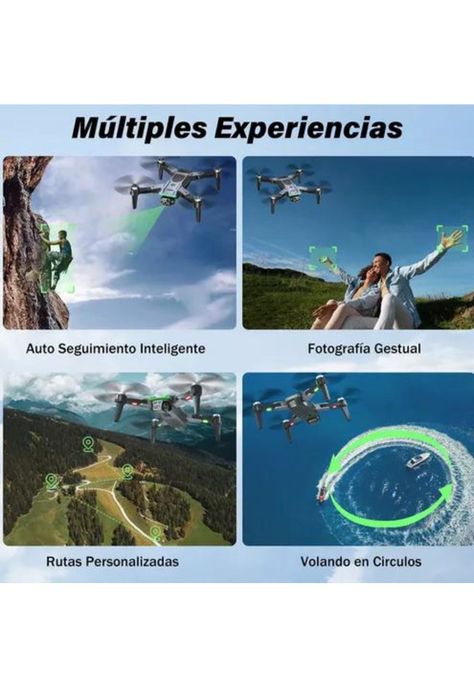 Drone 4k Gps Wifi Plegable Con Cámara Doble 3 Baterías-5