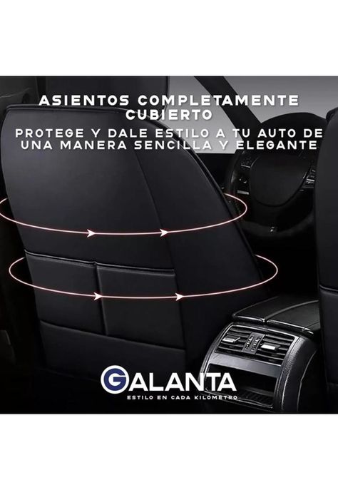 Funda cubre asiento ecocuero Galanta set 5 asientos, color luxury-5