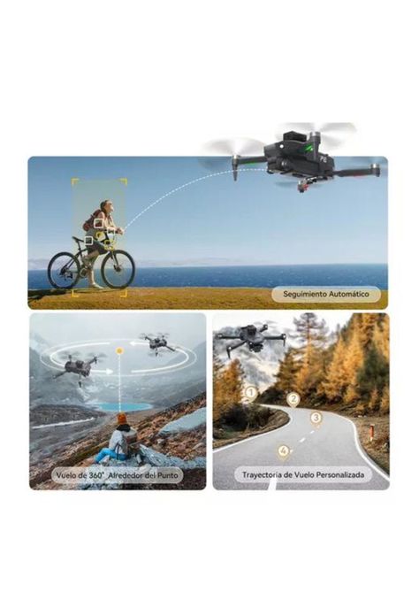 Drone Cámara Dual 3 Baterias 6k Anti-obstáculos Efectos Luz-7