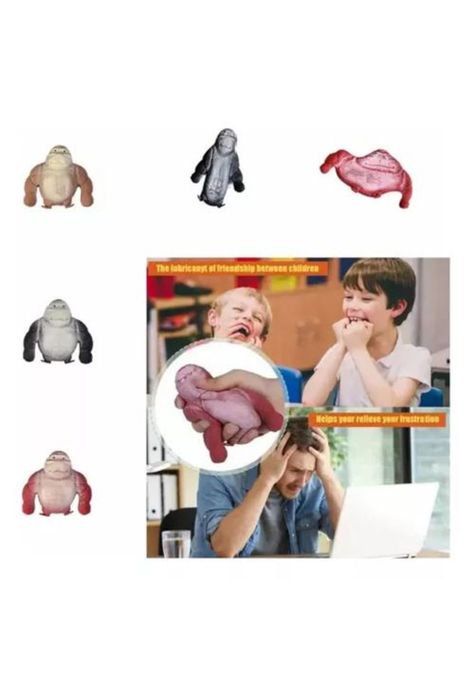 Juguete Antiestrés Squishy - Gorila Pequeño 9 cm (Gorila TikTok)-6
