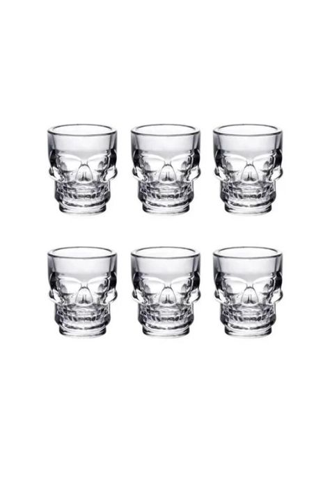 Vaso Shot Tequilero Calavera Vidrio 6 Pcs 65ml-1