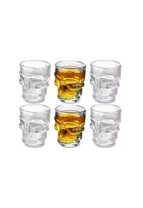 Vaso Shot Tequilero Calavera Vidrio 6 Pcs 65ml-3