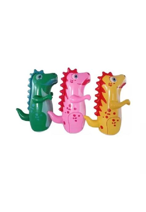 Mono porfiado inflable dinosaurio rosado-1