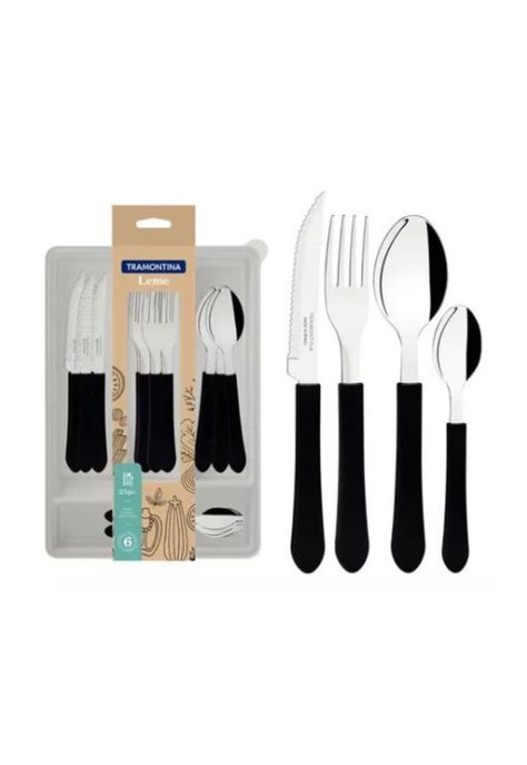 Cubiertos leme negro para cocina hogar-1