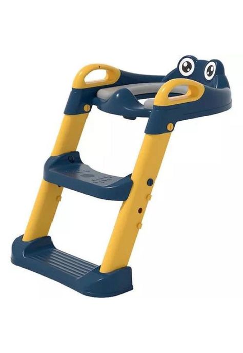 Escalera para Niños - Asiento Entrenador de Baño, Color Azul-0