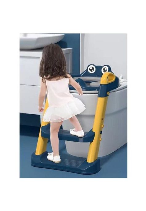 Escalera para Niños - Asiento Entrenador de Baño, Color Azul-6