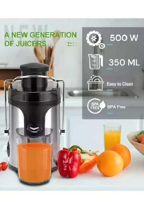 Extractor de jugos exprimidor eléctrico para naranja, color negro-4