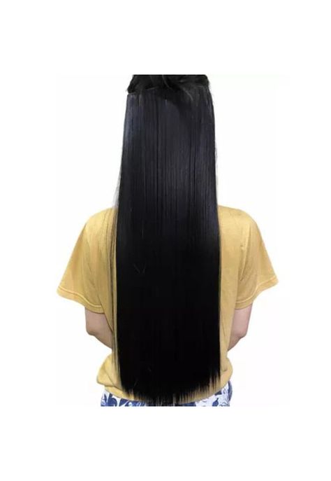 Extensiones de cabello, cortinas de pelo liso, 24 pulgadas-0