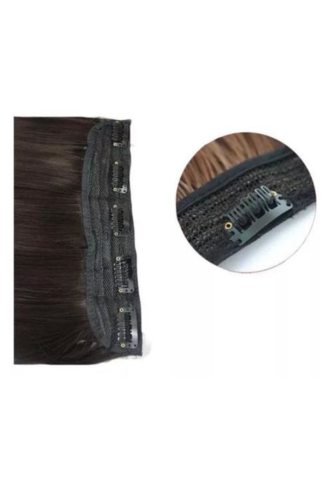 Extensiones de cabello, cortinas de pelo liso, 24 pulgadas-2