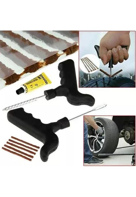 Pack de 2 kits de emergencia para reparación de pinchazos, neumáticos, auto y moto-2