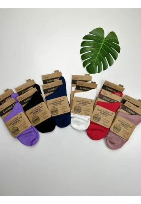 Calcetines de bambú para mujer, diabéticos, sin costuras, 12 unidades, multicolor-2