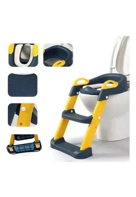 Asiento Adaptador Escalera - Inodoro WC para Niños, Acolchado-1