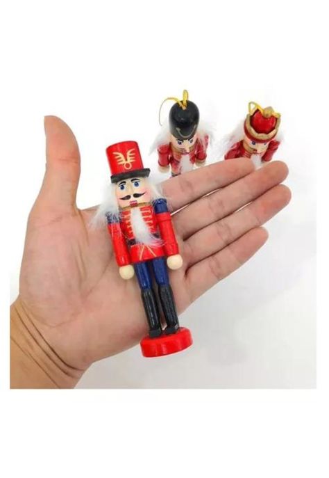 X4 cascanueces navideños adornos para árbol de Navidad multicolor-4