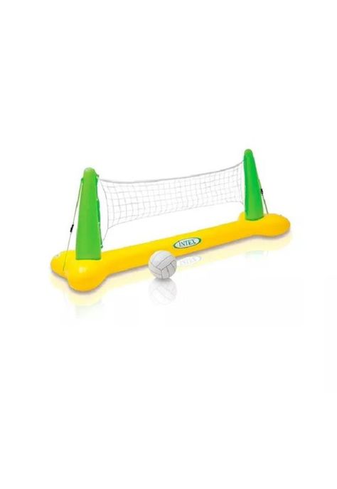 Juego inflable de voleibol para piscinas amarillo-0