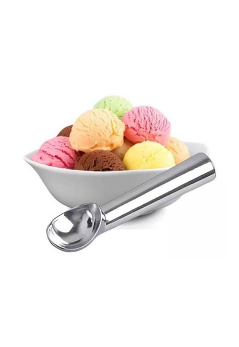 Cuchara helado aluminio resistente color plata-1