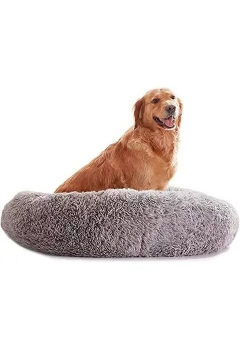 Cama para mascotas antiestrés 110 cm talla XXL gris-1
