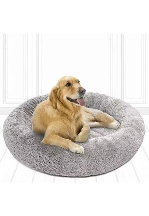 Cama para mascotas antiestrés 110 cm talla XXL gris-2