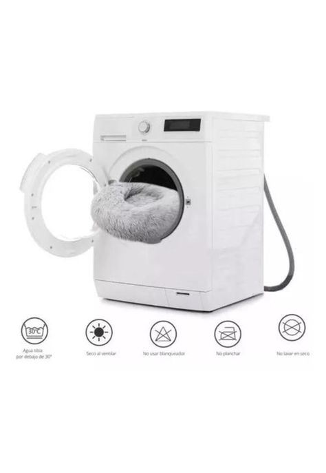 Cama para mascotas antiestrés 110 cm talla XXL gris-6