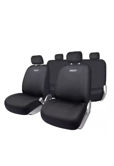 Funda cubre asiento auto camioneta universal Grand Prix, color negro-0