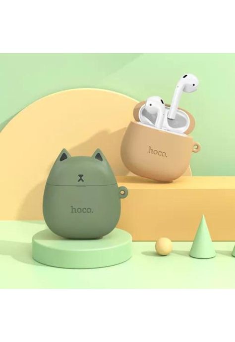 Audífonos Hoco EW45 in ear Bluetooth TWS caramel cat café-3