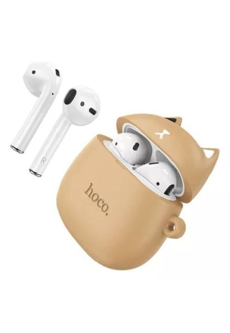 Audífonos Hoco EW45 in ear Bluetooth TWS caramel cat café-5