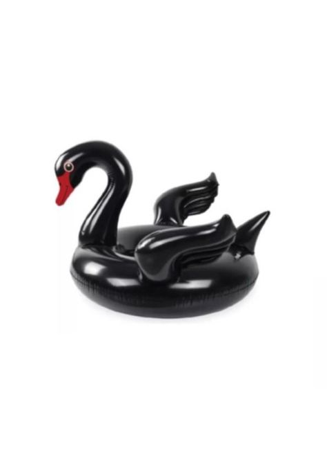 Flotador inflable grande cisne negro-1