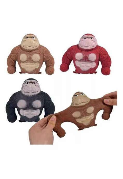 Juguete Antiestrés Squishy - Gorilla Pequeño Color Café-0