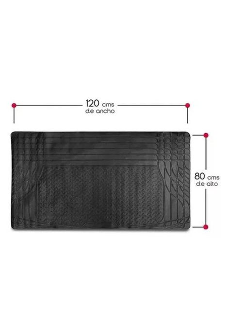Alfombra cubre maletero de goma para autos y SUV, universal, color negro-1