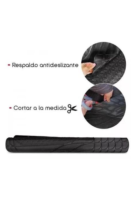 Alfombra cubre maletero de goma para autos y SUV, universal, color negro-2