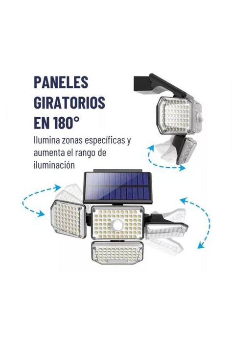 Foco led solar exterior Maxwell sensor movimiento 4 direcciones blanco-1