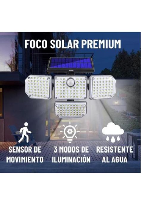 Foco led solar exterior Maxwell sensor movimiento 4 direcciones blanco-2